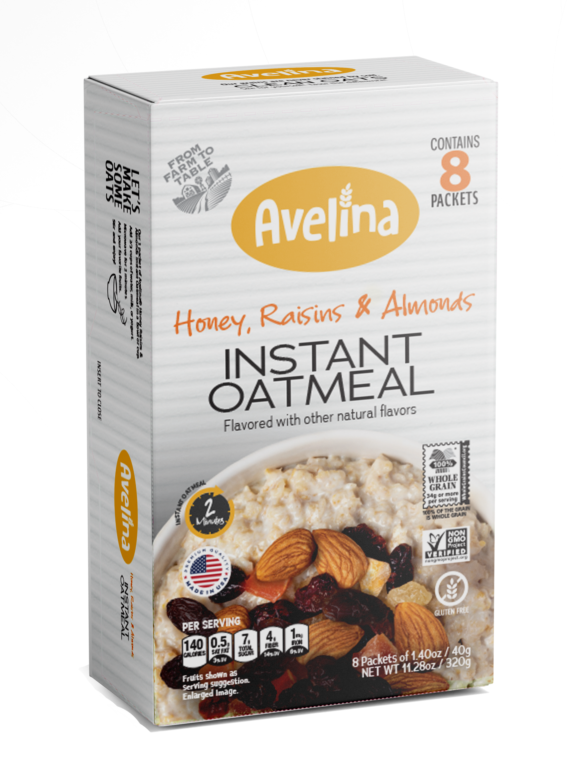 Honey, Raisins, & Almonds Instant Oatmeal