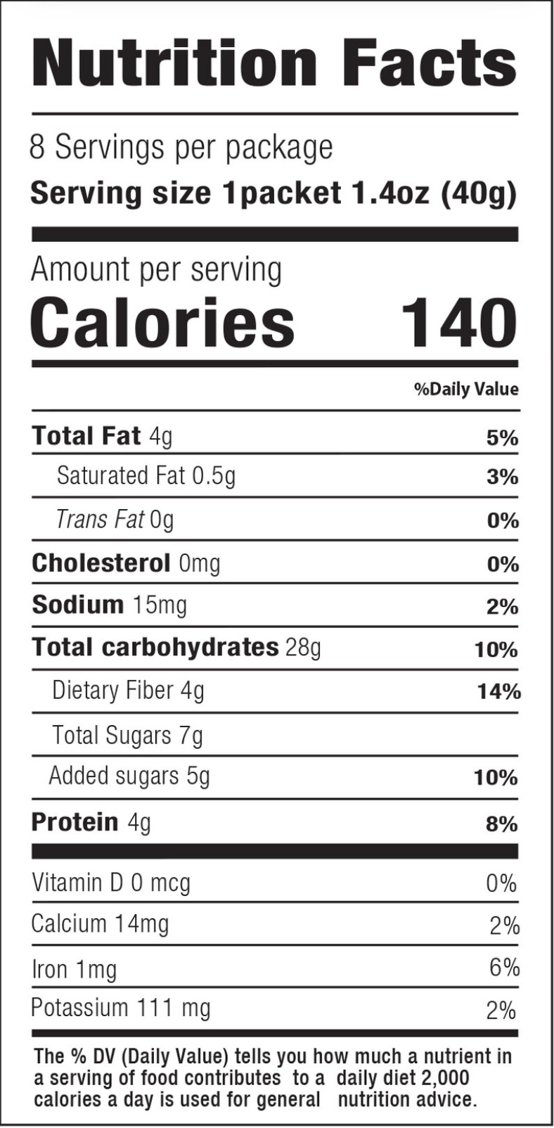 Honey, Raisins, & Almonds Instant Oatmeal