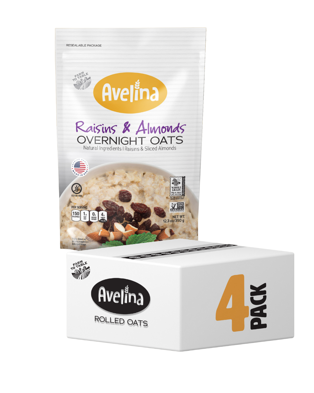 Raisins & Almonds Overnight Oats