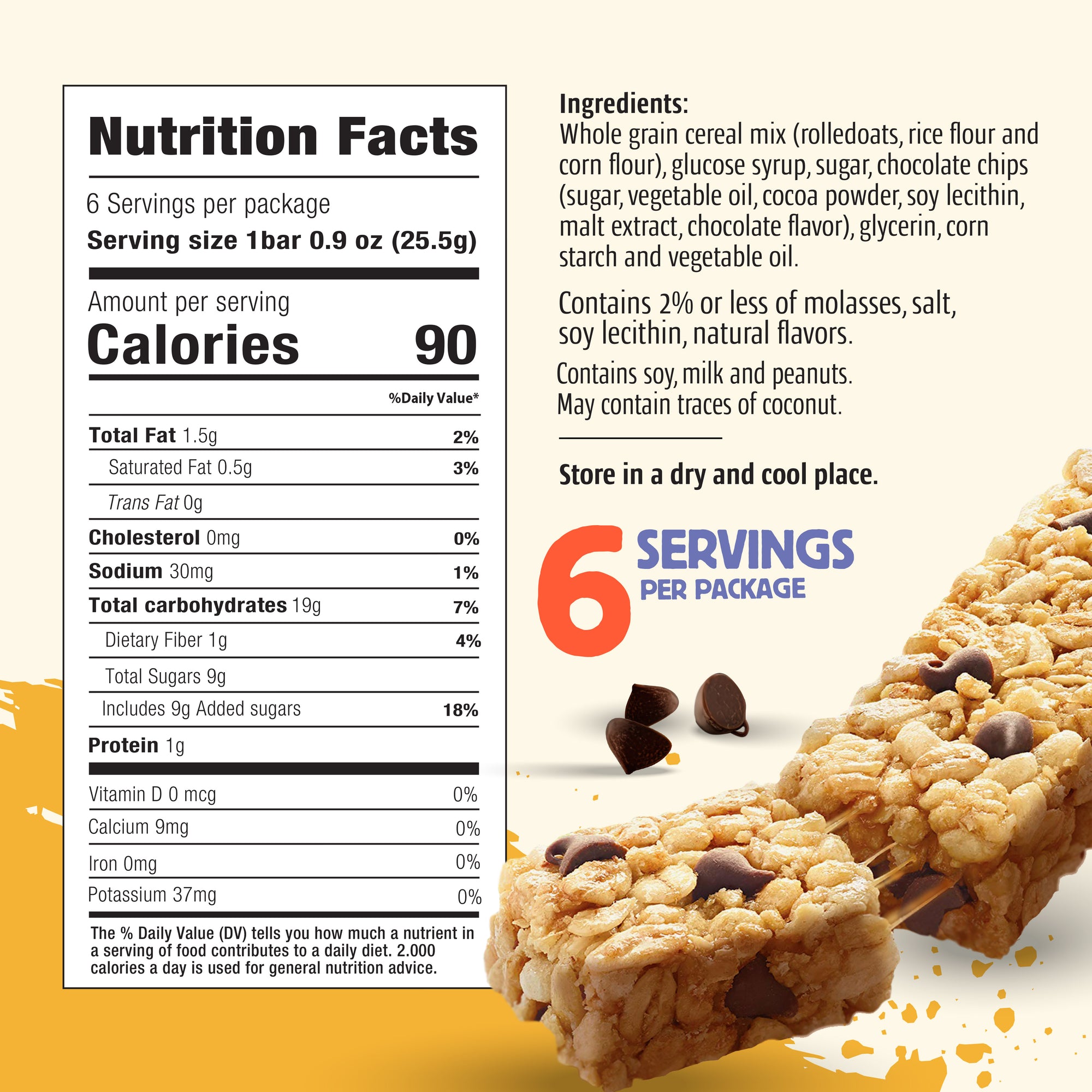 Chocolate Chips Oat Chewy Bars