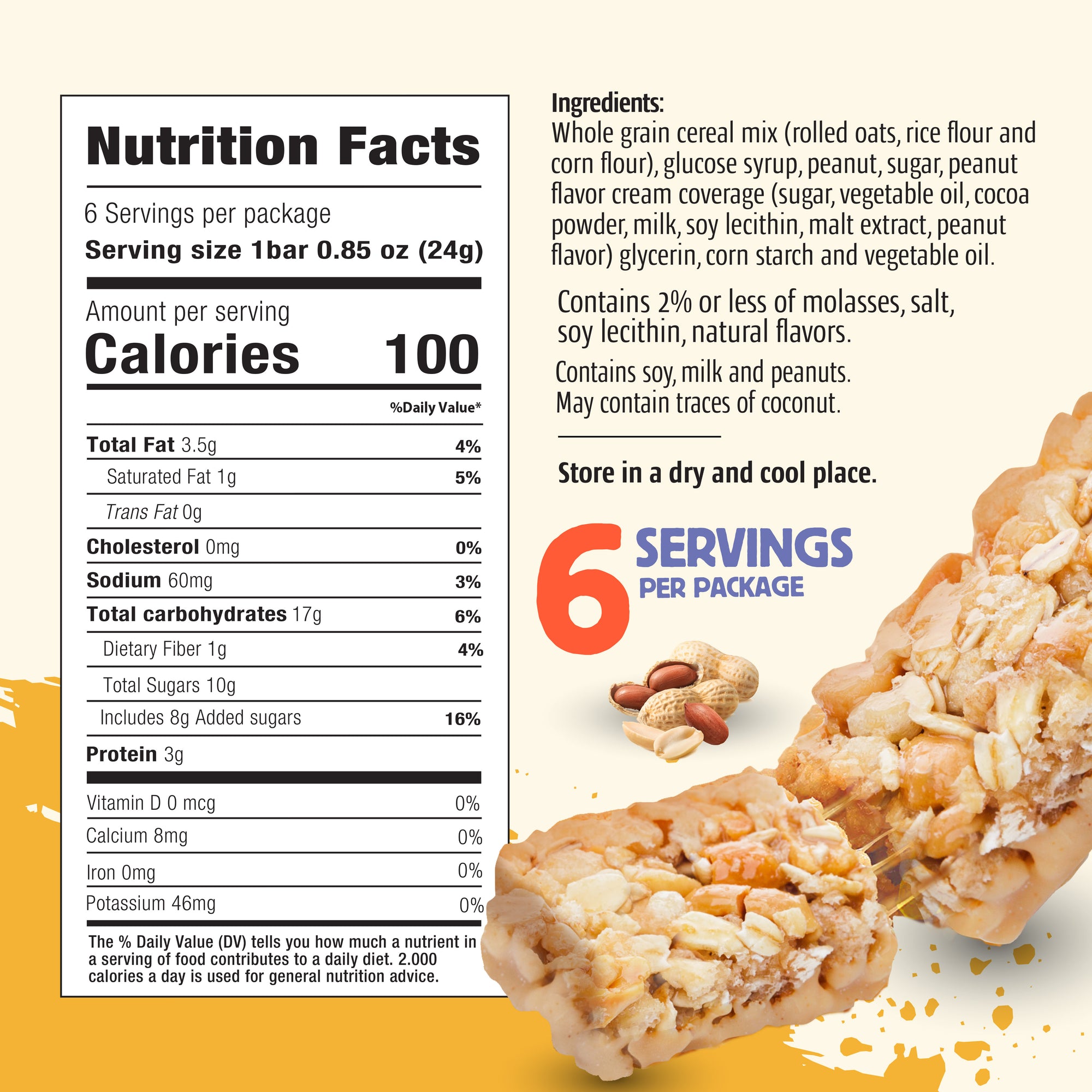 Sweet & Salty Peanut Oat Chewy Bars