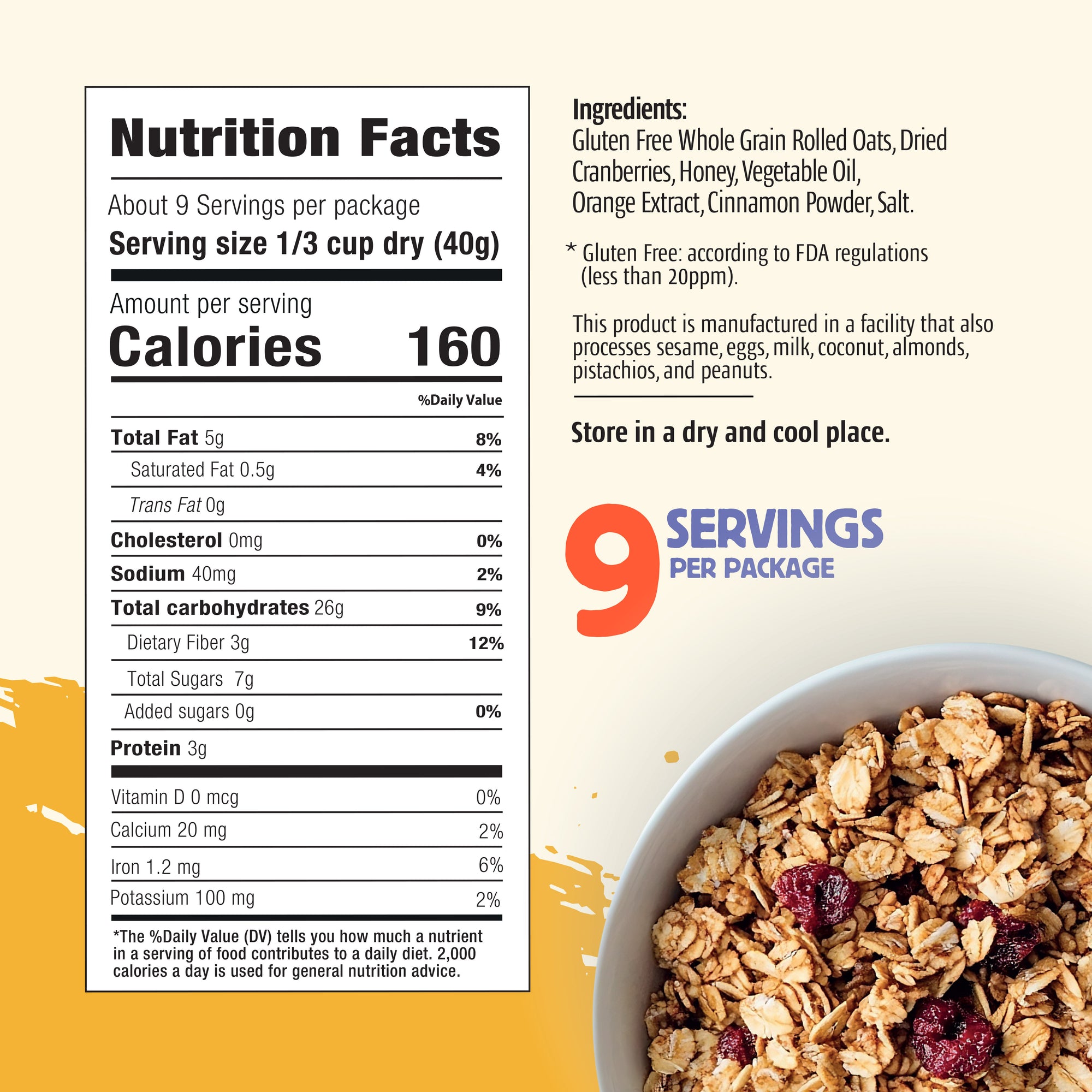 Cranberry & Orange Granola