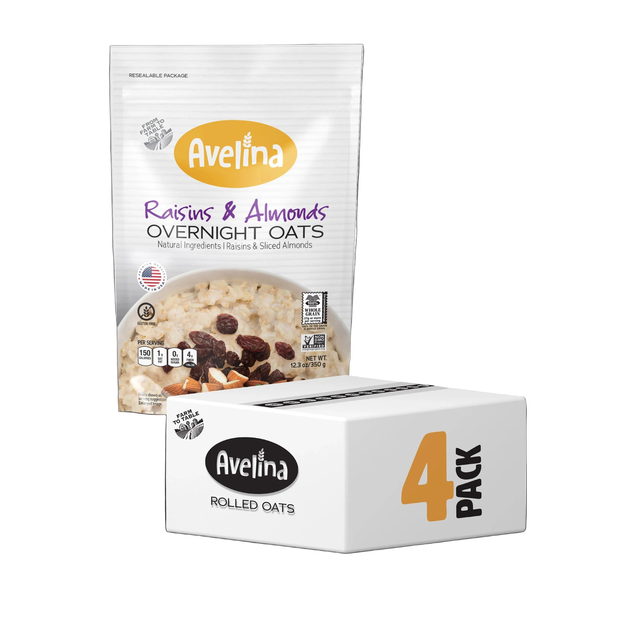 Raisins & Almonds Overnight Oats