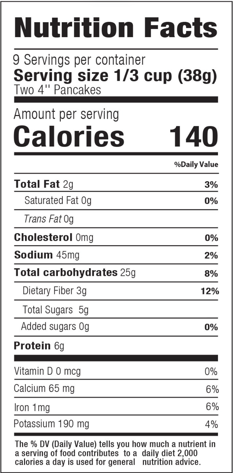 Oatmeal Pancake & Waffle Mix