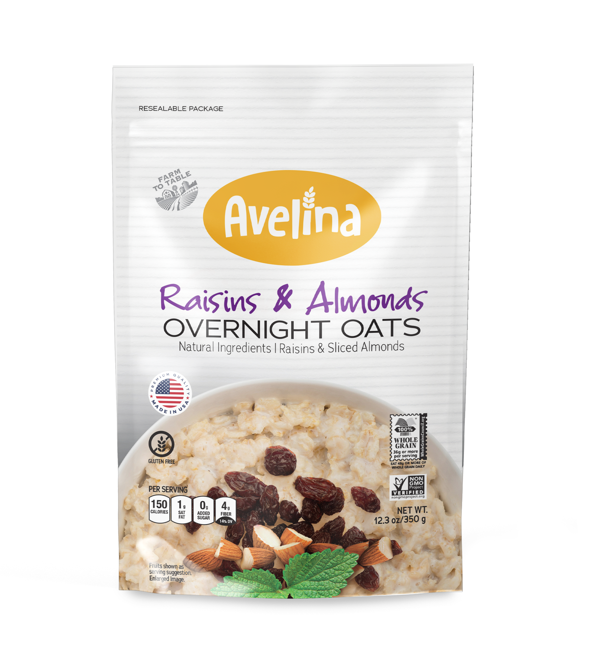 Raisins & Almonds Overnight Oats