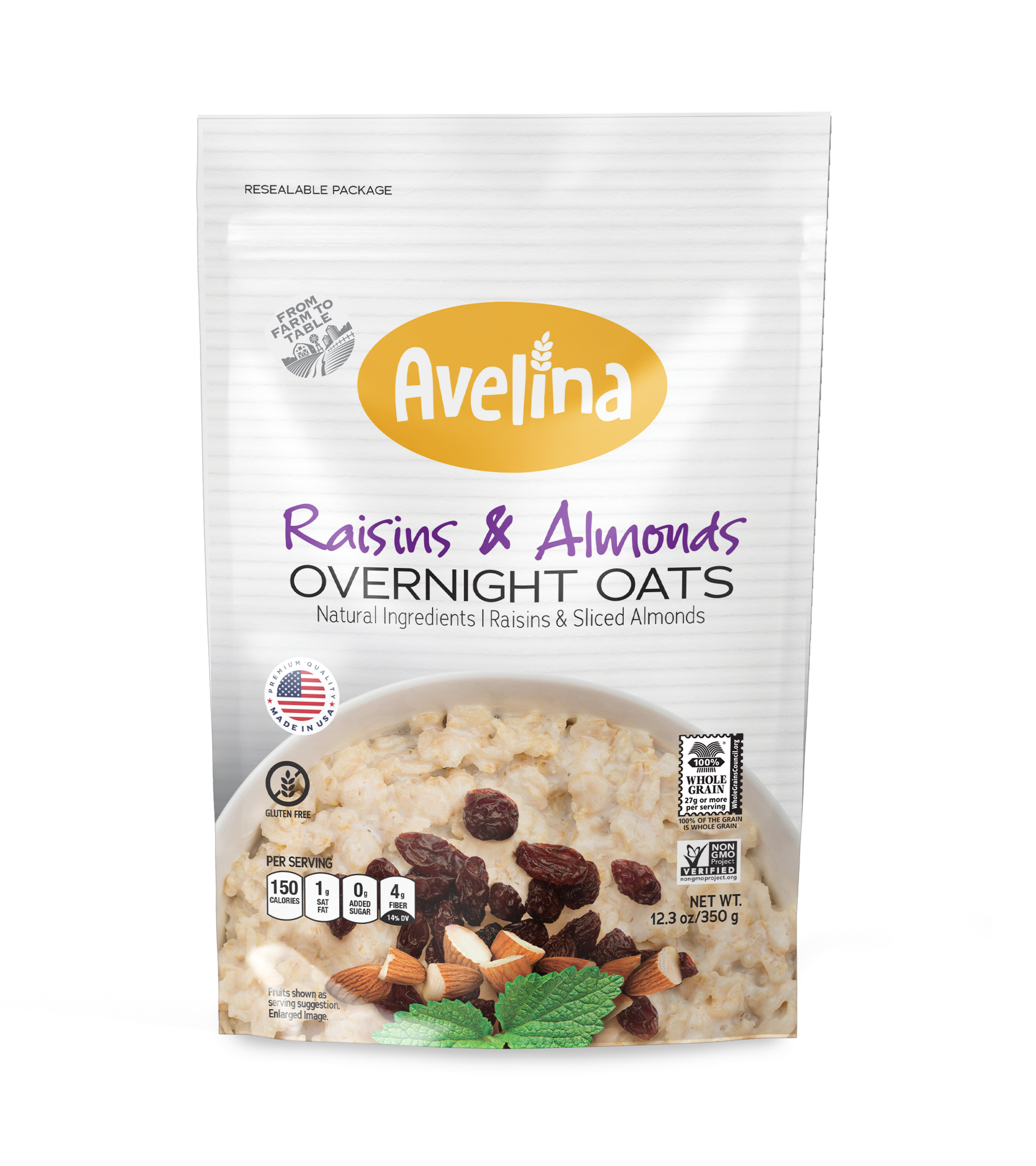 Raisins & Almonds Overnight Oats