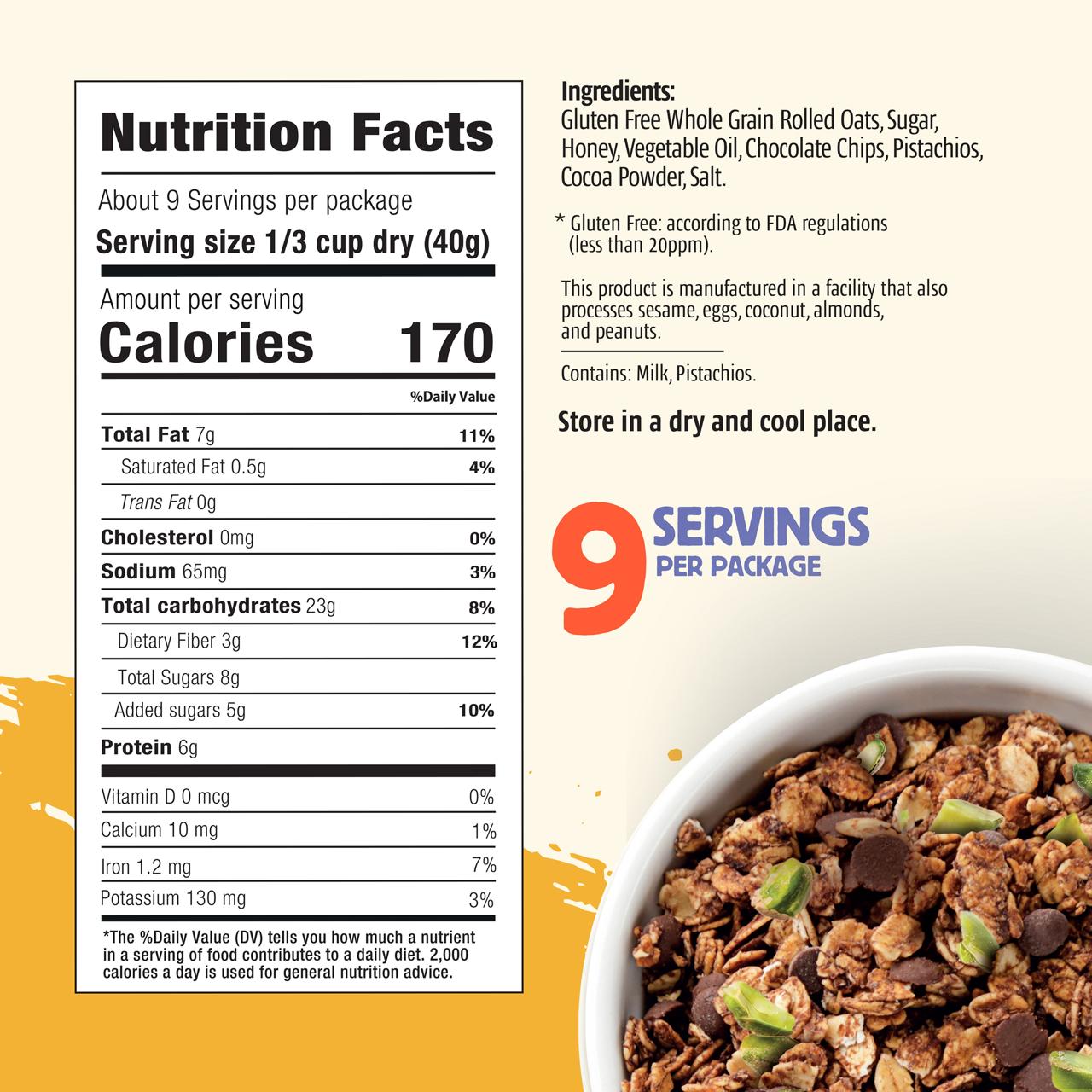 Pistachio & Chocolate Granola